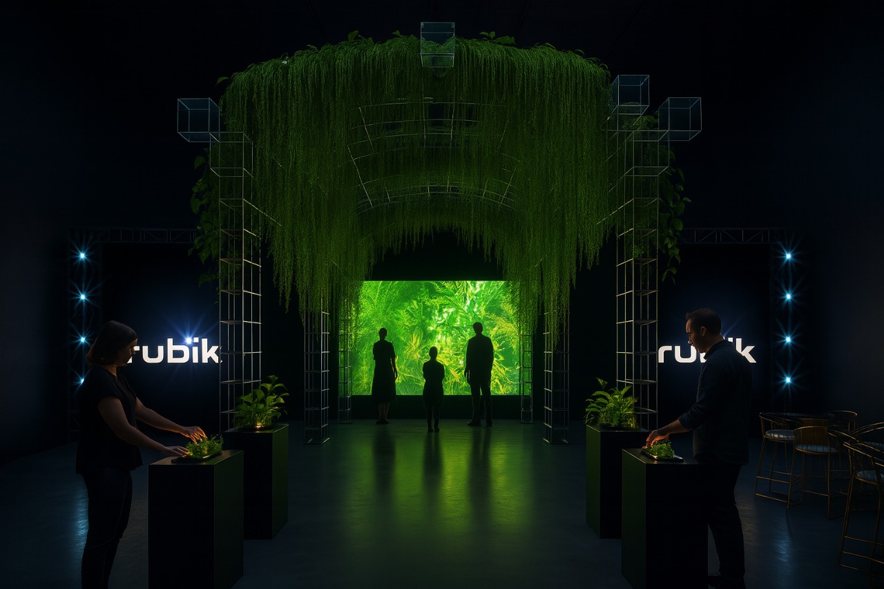 Biointerface — real-time generative visuals on the multi-screen canvas